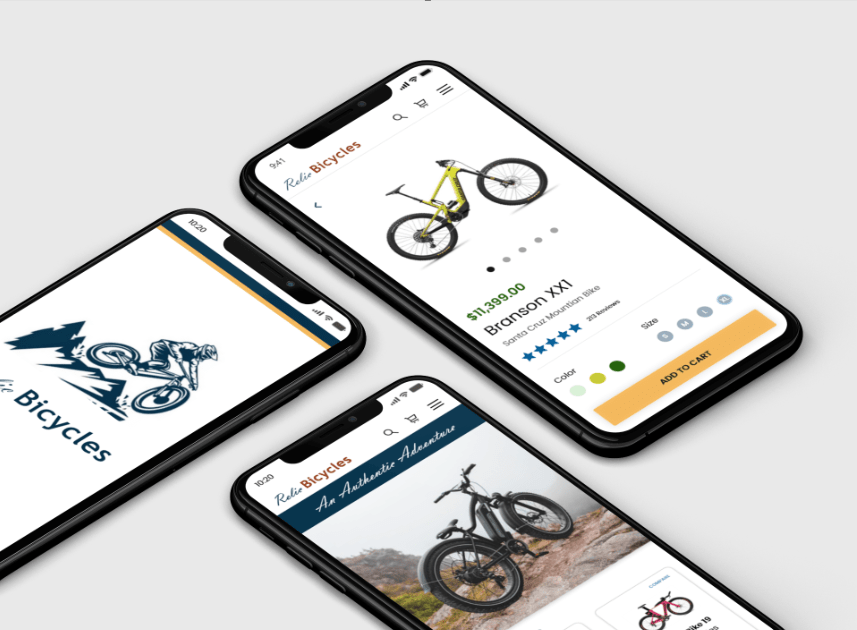 Three iPhone mockups showing the redesigned mobile experience
